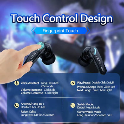 Choice  GM2 Pro Bluetooth 5.3 Earphones Sports Headset Wireless In-Ear Gaming Low Latency Dual Mode Music Headphones New
