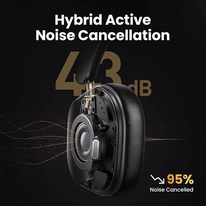 Max5C Wireless Bluetooth Headphones ANC 43Db Active Noise Cancellation Hi-Res LDAC 75H Spatial Audio Earphones Headset