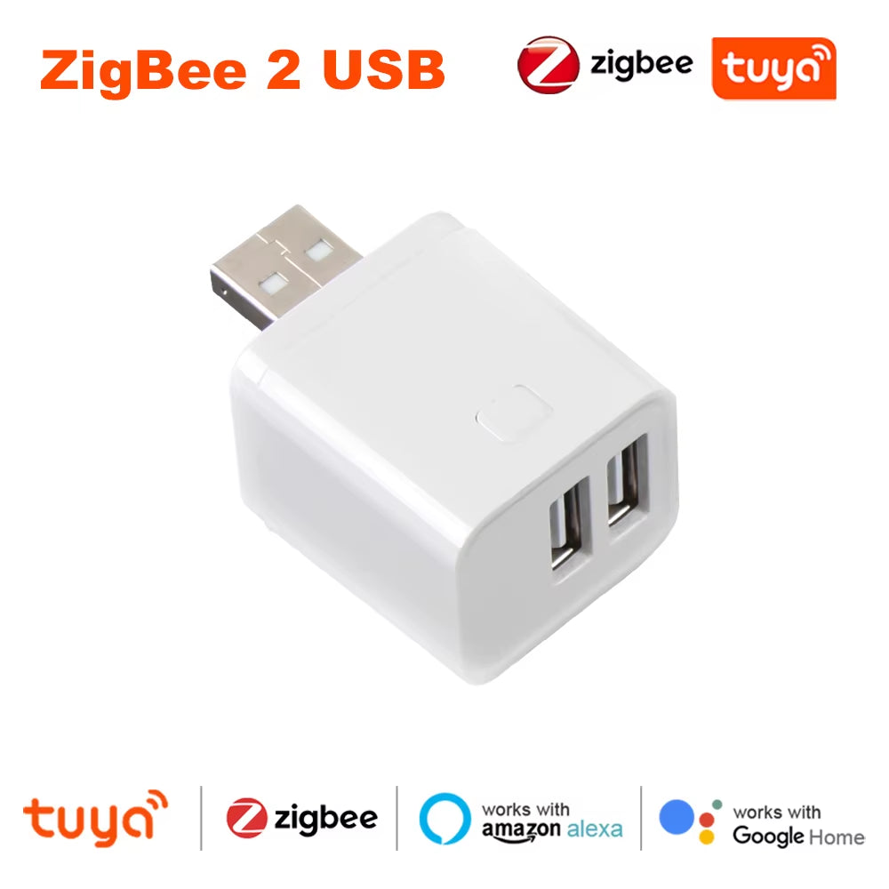 Tuya Smart Wifi/Zigbee Micro USB Adaptor Switch 5V Mini 1 2 3 USB Power Adaptor Smart Life Control via Alexa Google Yandex Alice