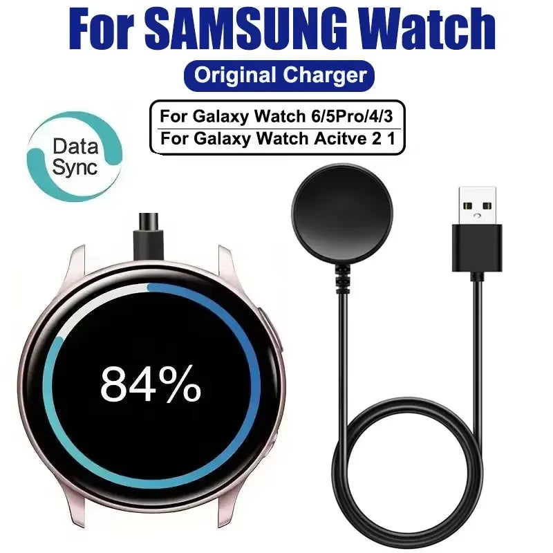 Wireless Watch Charger Compatible for Samsung Galaxy Watch 5 Pro 5/4/3 Active 2/1Gear Sport/S3 Portable Charging Dock Station