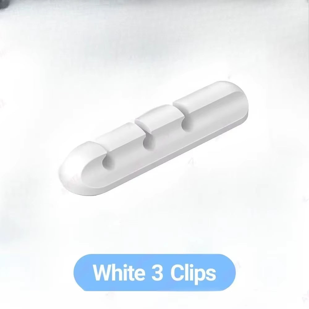 Wholesale Clips Cable Holder for Mouseheadphone Wire Organizer Cable Organizer Silicone USB Cable Winder Desktop Tidy Management