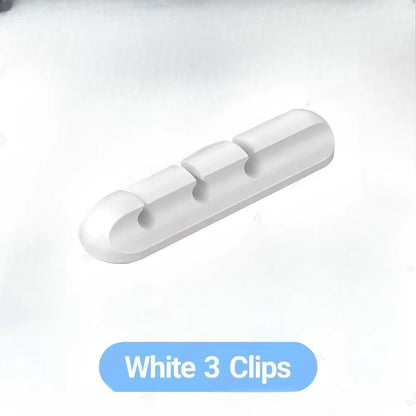 Wholesale Clips Cable Holder for Mouseheadphone Wire Organizer Cable Organizer Silicone USB Cable Winder Desktop Tidy Management