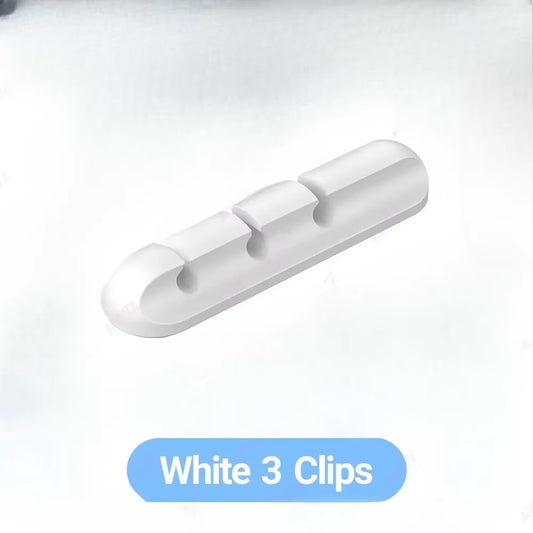 Wholesale Clips Cable Holder for Mouseheadphone Wire Organizer Cable Organizer Silicone USB Cable Winder Desktop Tidy Management
