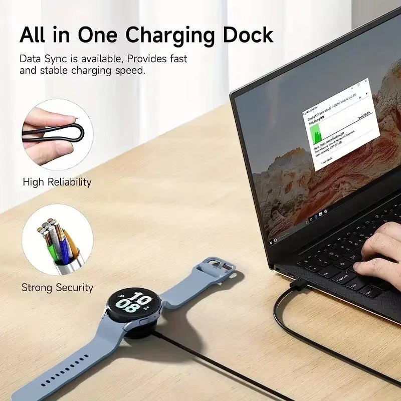 Wireless Watch Charger Compatible for Samsung Galaxy Watch 5 Pro 5/4/3 Active 2/1Gear Sport/S3 Portable Charging Dock Station