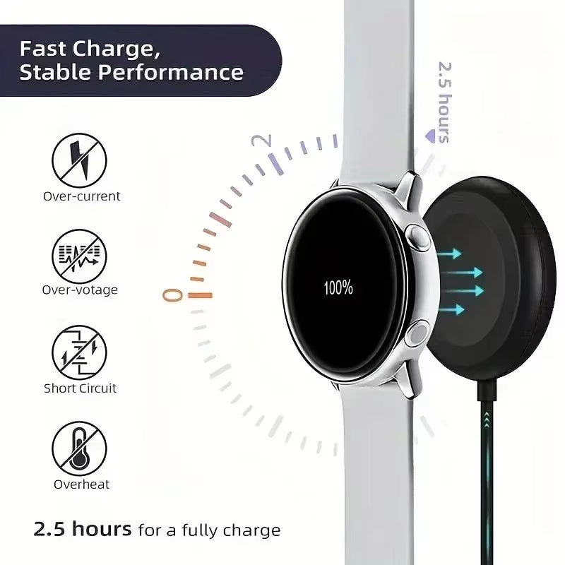 Wireless Watch Charger Compatible for Samsung Galaxy Watch 5 Pro 5/4/3 Active 2/1Gear Sport/S3 Portable Charging Dock Station