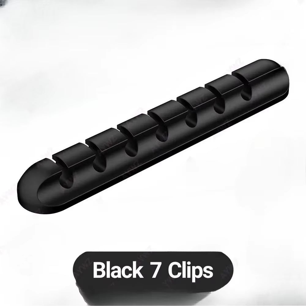 Wholesale Clips Cable Holder for Mouseheadphone Wire Organizer Cable Organizer Silicone USB Cable Winder Desktop Tidy Management