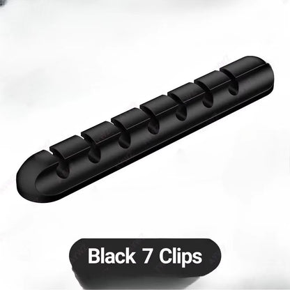 Wholesale Clips Cable Holder for Mouseheadphone Wire Organizer Cable Organizer Silicone USB Cable Winder Desktop Tidy Management