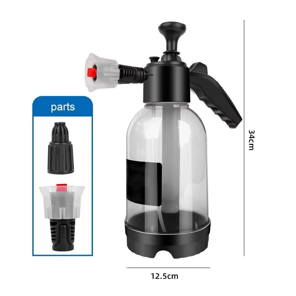 2L Foam Sprayer Car Wash Hand-Held Foam Watering Can Air Pressure Sprayer Plastic Disinfection Water Bottle Car Cleaning Tools