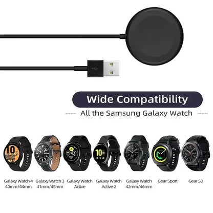 Wireless Watch Charger Compatible for Samsung Galaxy Watch 5 Pro 5/4/3 Active 2/1Gear Sport/S3 Portable Charging Dock Station