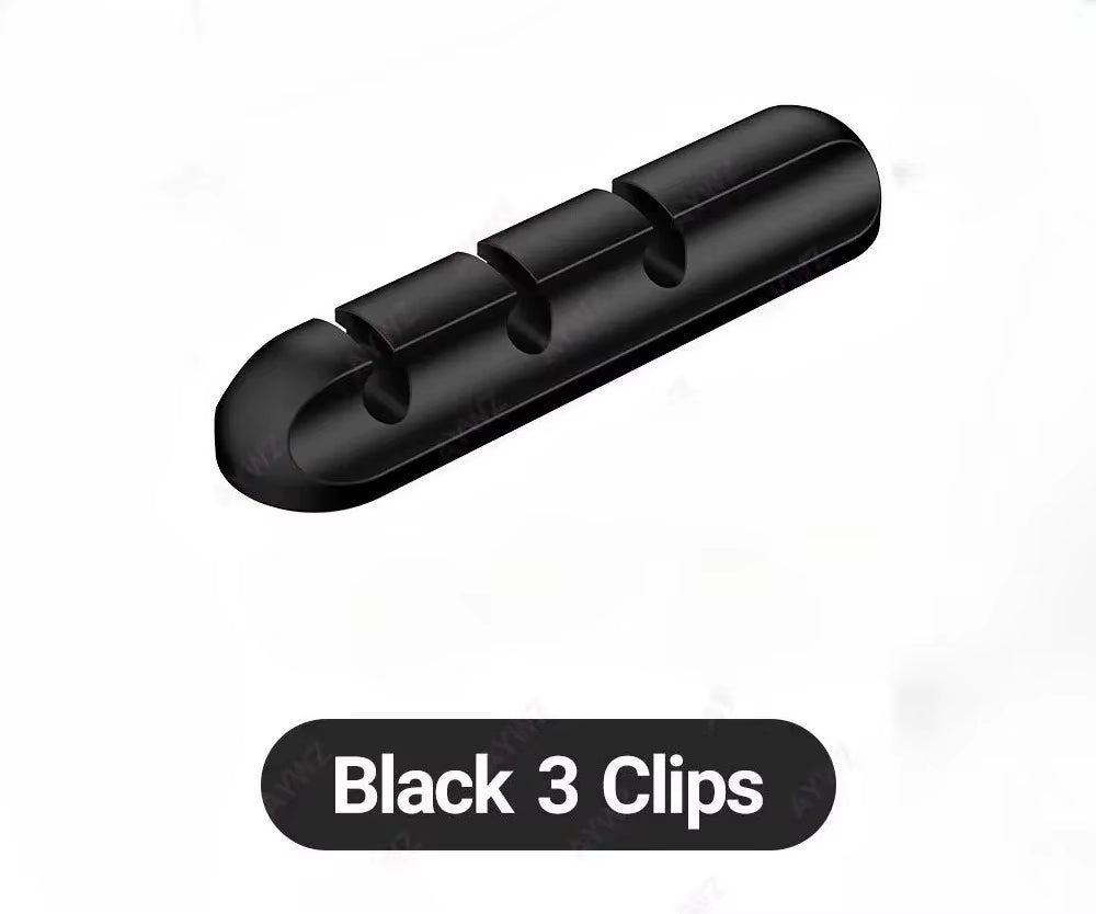 Wholesale Clips Cable Holder for Mouseheadphone Wire Organizer Cable Organizer Silicone USB Cable Winder Desktop Tidy Management