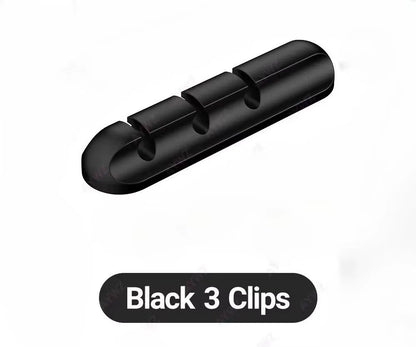 Wholesale Clips Cable Holder for Mouseheadphone Wire Organizer Cable Organizer Silicone USB Cable Winder Desktop Tidy Management