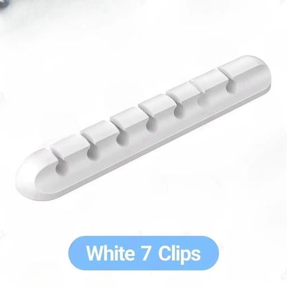 Wholesale Clips Cable Holder for Mouseheadphone Wire Organizer Cable Organizer Silicone USB Cable Winder Desktop Tidy Management