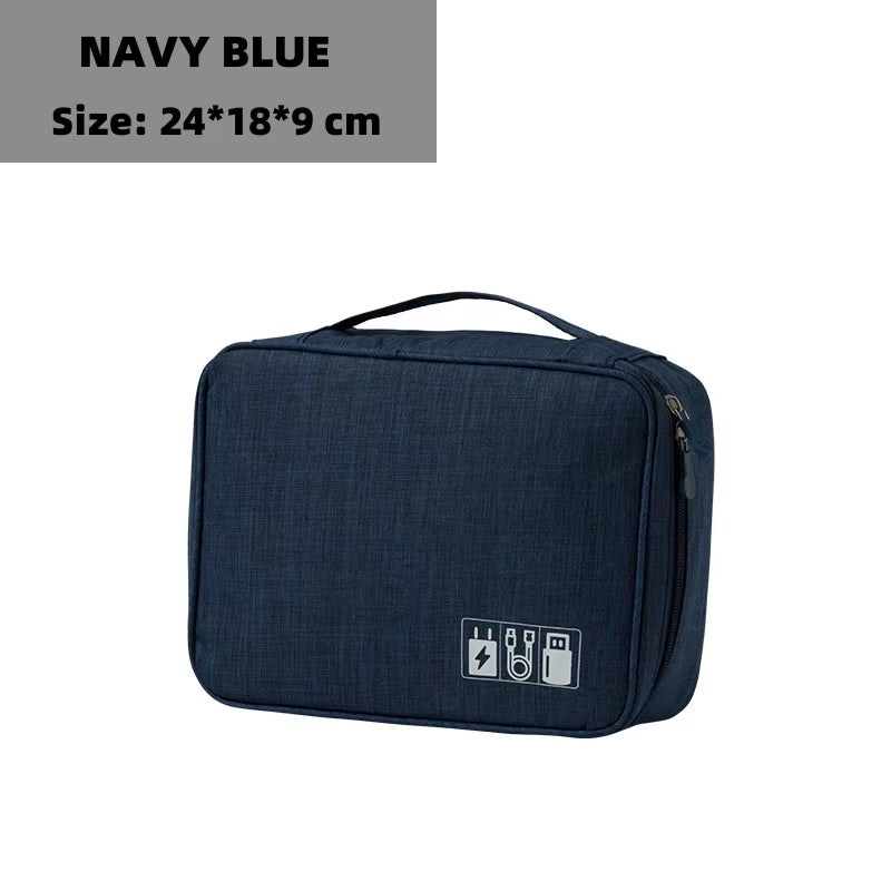 Cable Storage Bag Waterproof Digital Electronic Organizer Portable USB Data Line Charger Plug Storage Bag Travel Cable Organizer