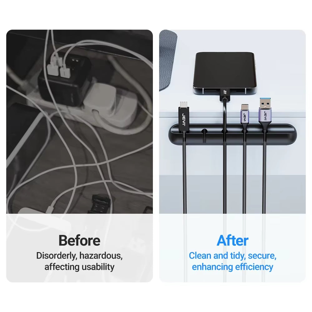 Wholesale Clips Cable Holder for Mouseheadphone Wire Organizer Cable Organizer Silicone USB Cable Winder Desktop Tidy Management