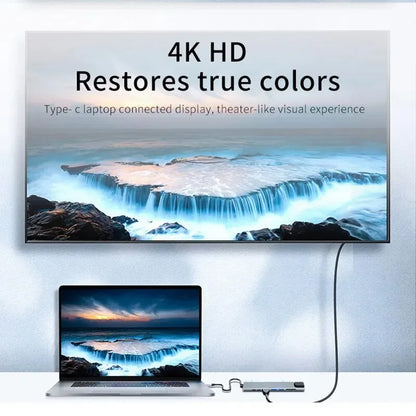 Usb 8In1 7In1 7In2 3In1 11In1 Type C 3 1 to 4K Hdtv Hub Adapter with Sd Tf Rj45 Card Reader Pd Fast Charge for Macbook Computer