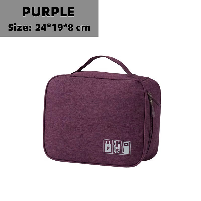 Cable Storage Bag Waterproof Digital Electronic Organizer Portable USB Data Line Charger Plug Storage Bag Travel Cable Organizer