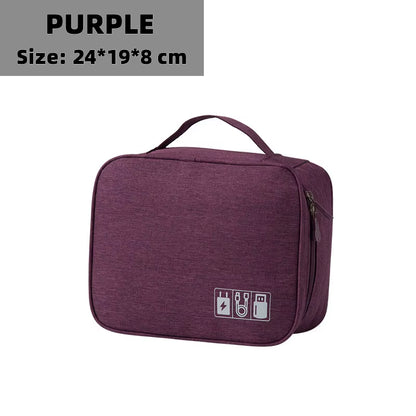 Cable Storage Bag Waterproof Digital Electronic Organizer Portable USB Data Line Charger Plug Storage Bag Travel Cable Organizer