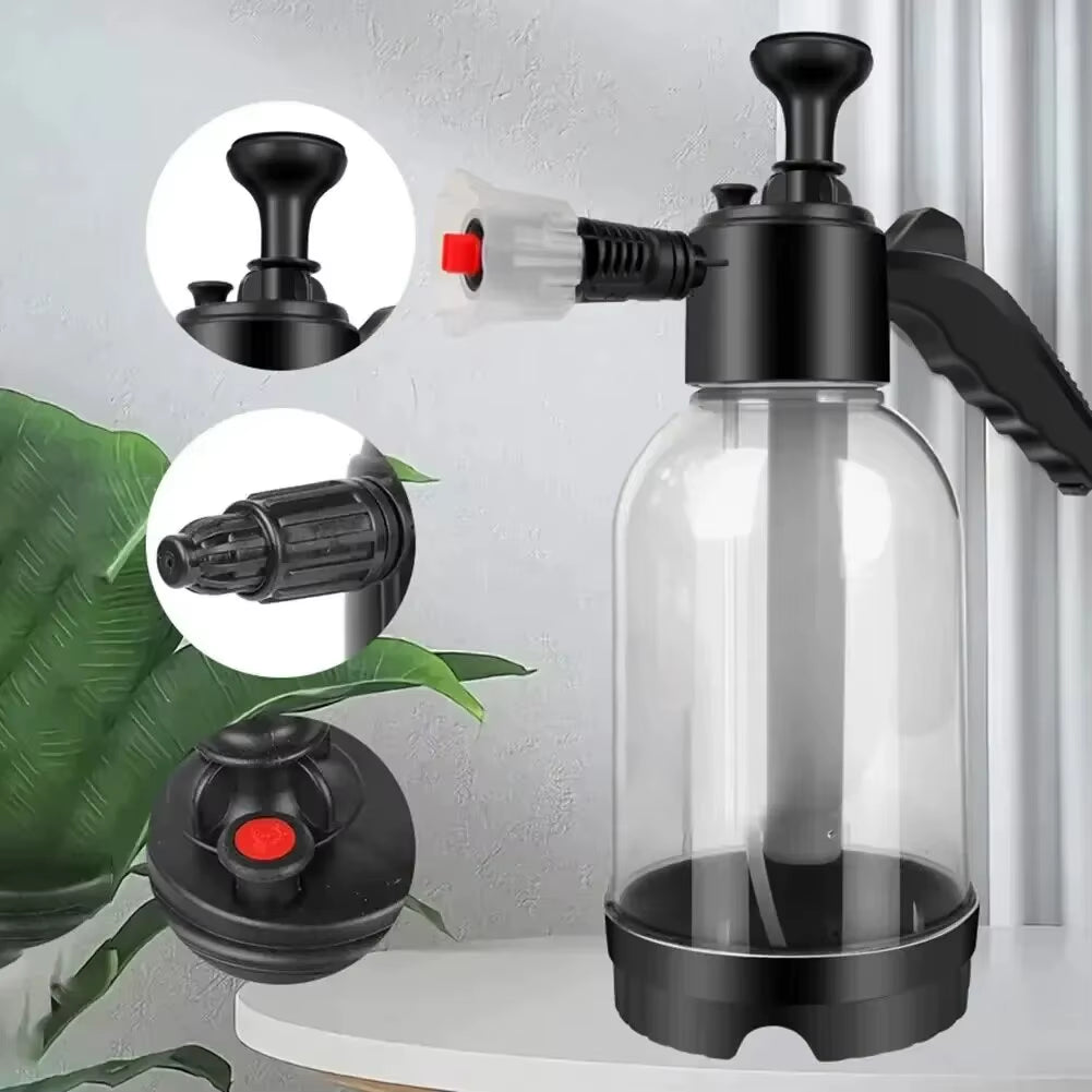 2L Foam Sprayer Car Wash Hand-Held Foam Watering Can Air Pressure Sprayer Plastic Disinfection Water Bottle Car Cleaning Tools