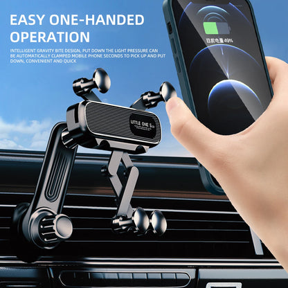 Gravity Car Phone Holder for 4.7-7 Inch Mobile Phone Car Air Vent Phone Mount Universal Shockproof GPS Clip Smartphone Stand